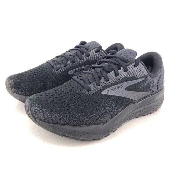 Brooks Ghost 16 Wide Black Road Running Shoes 8 EE main image 11